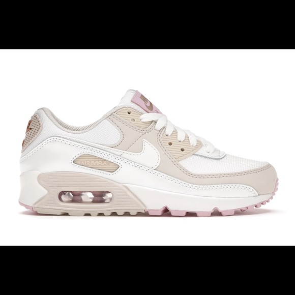 NIKE AIR MAX 90 SUMMIT WHT/MTLC WHT (1020) W - Picture 2 of 4